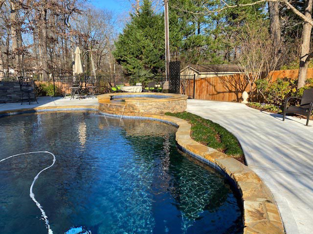 Backyard with pool